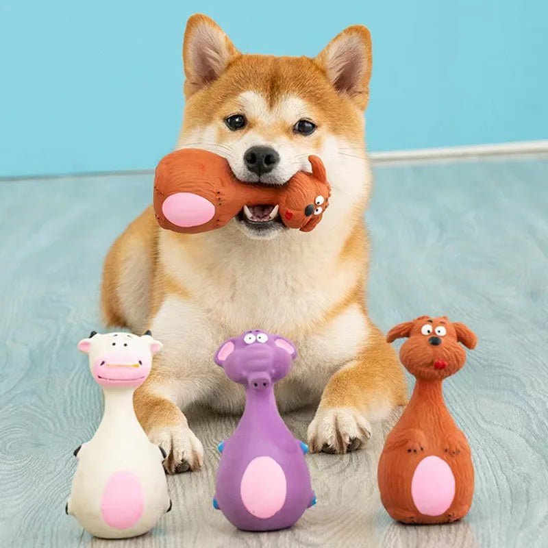 Chiba avec trois jouets pour chien (SmallMonster™) Palais Canin