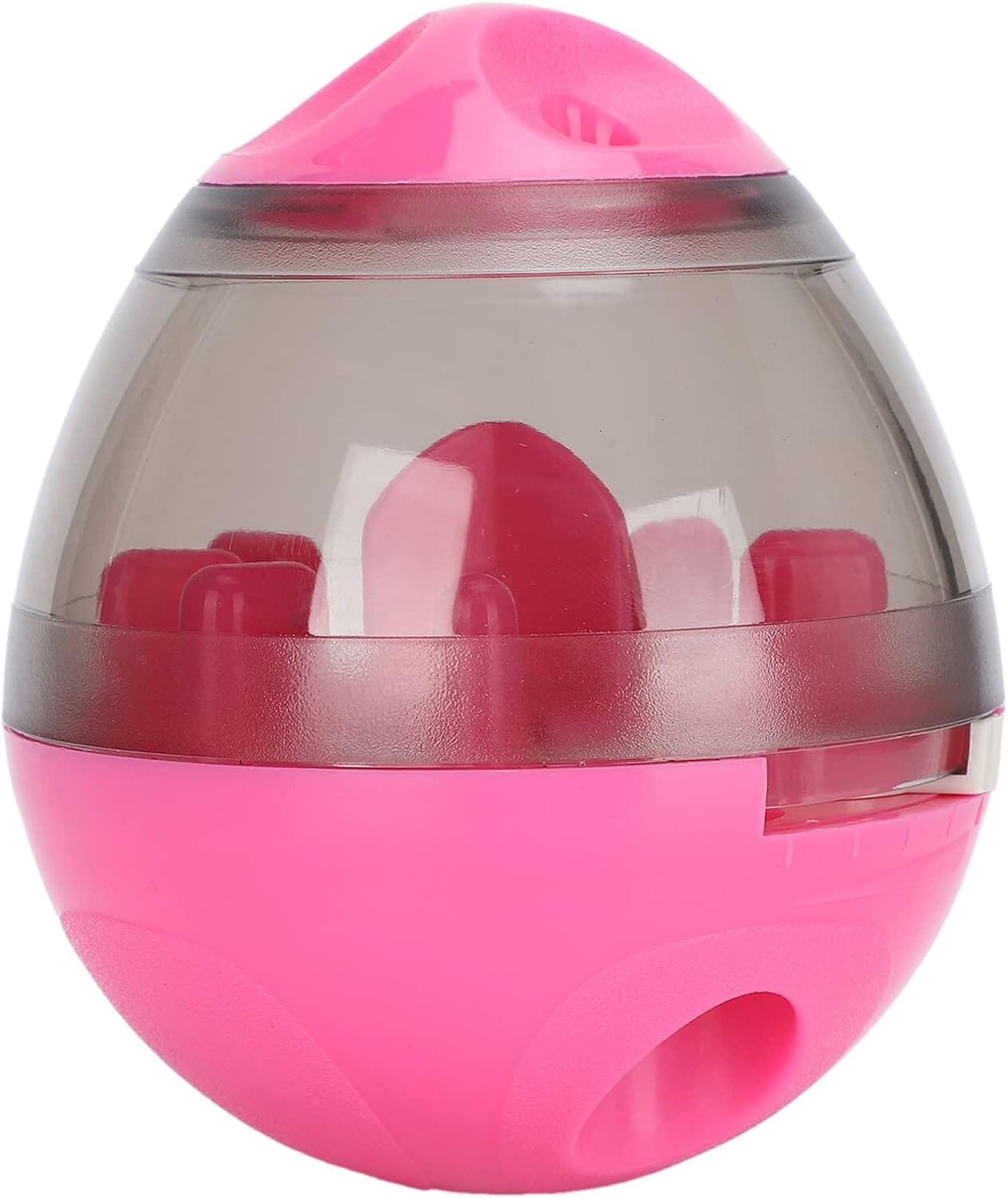 Jouet interactif rose sur fond blanc