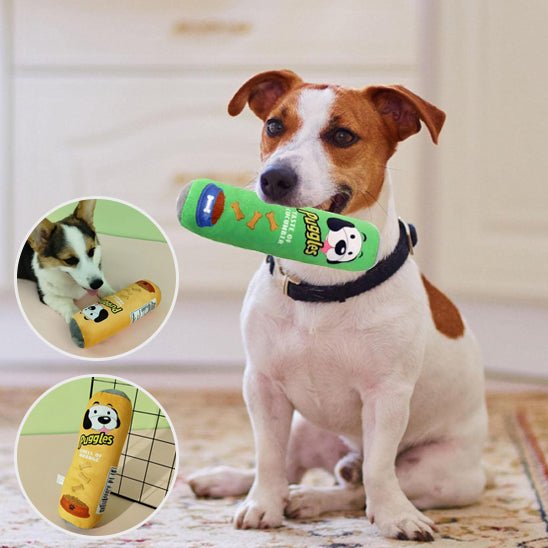 Jack Russell jouant avec peluche - CrazyChip